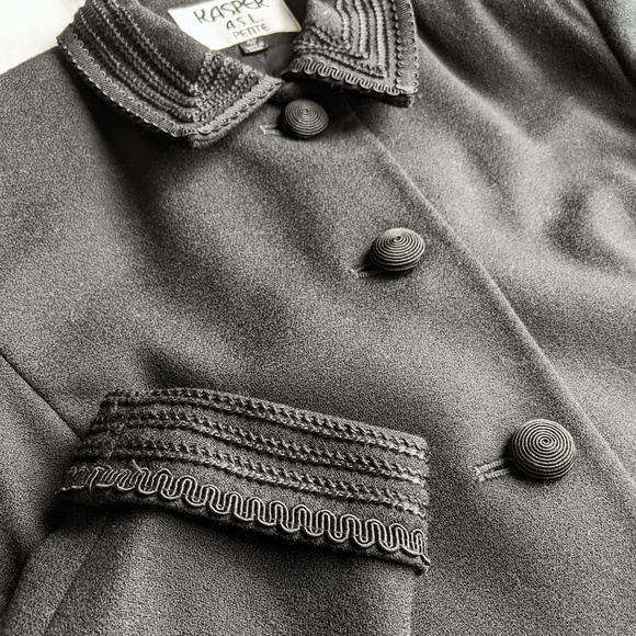 Kasper ASL Black Vintage Wool Blazer - Picture 10 of 15